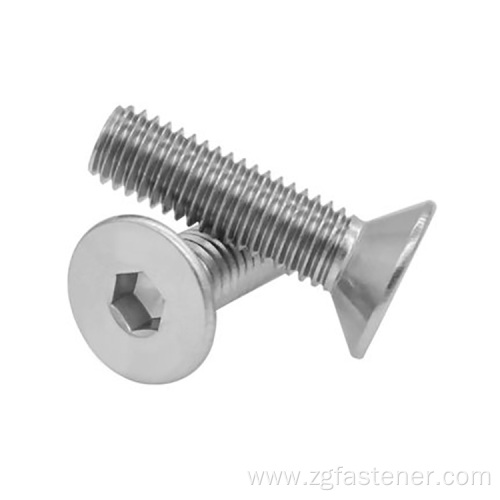 Stainless steel din7991 hex socket countersunk flat head screws